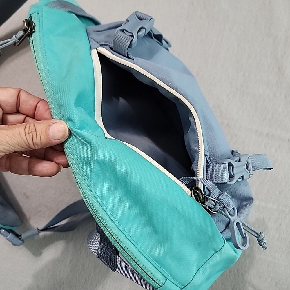 Patagonia Atom Sling Bag 8L Teal Green Slate Blue Shoulder Pouch Crossbody Day - Picture 7 of 15